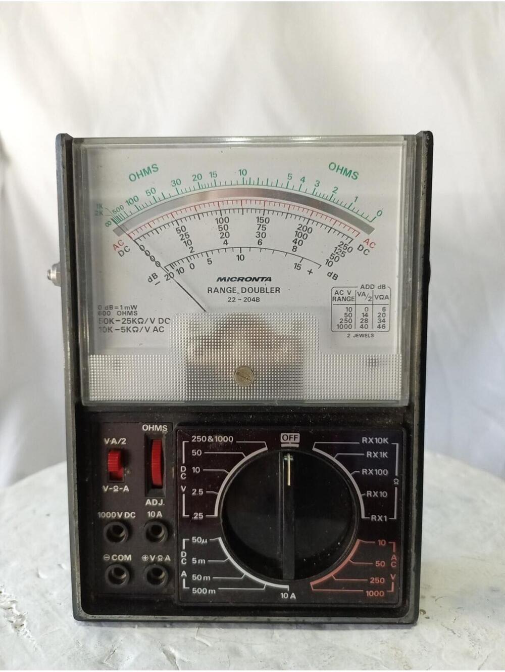 Micronta 22-204C Radio Shack Multimeter Analog Volt Meter Tandy Fully Tested
